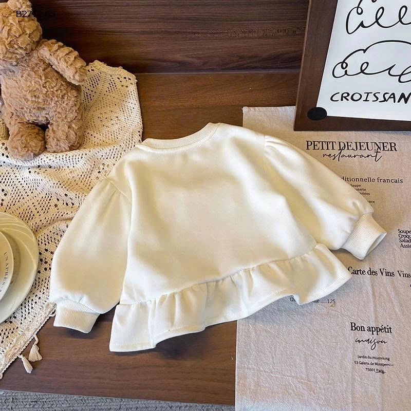  ÁO NỈ BABYDOLL CÚN BÔNG BG -Giá sỉ 84k