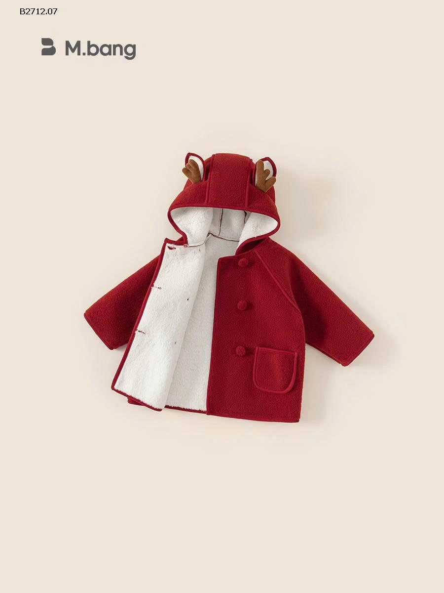 ÁO DẠ ĐỎ LÓT LÔNG TAI HƯƠU MBANG-Giá sỉ 403k