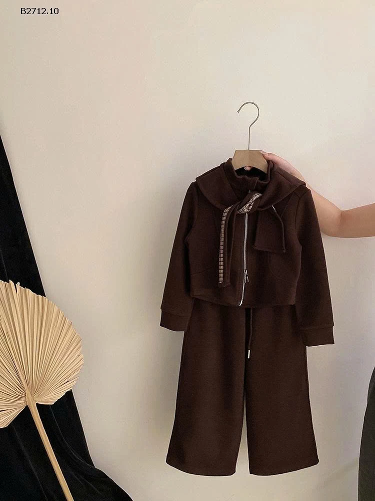 BỘ NỈ PHỐI KHĂN BG - Giá sỉ 110-150: 366k  160-170: 406k 