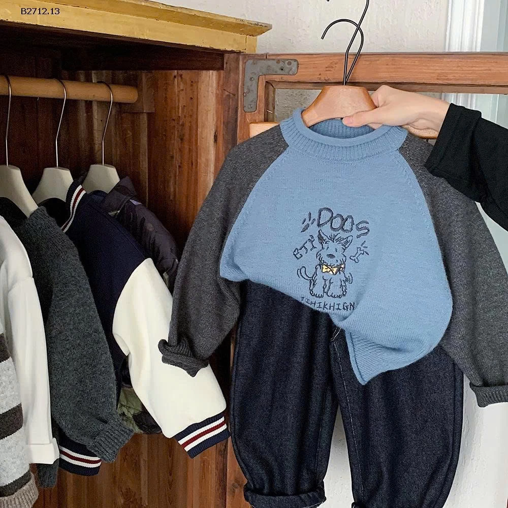 ÁO LEN PHỐI MÀU CHO BÉ TRAI - Giá sỉ sz 90-120: 165k  sz130-160: 185k 