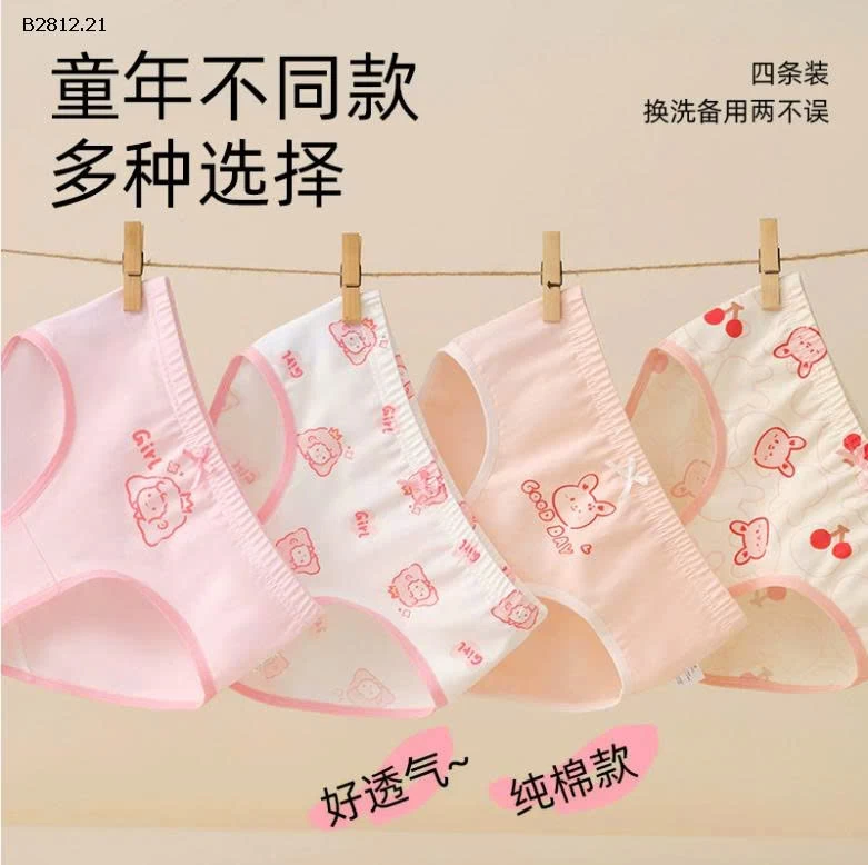 SET 4 QUẦN CHIP TAM GIÁC CHO BÉ GÁI -Giá sỉ 107k