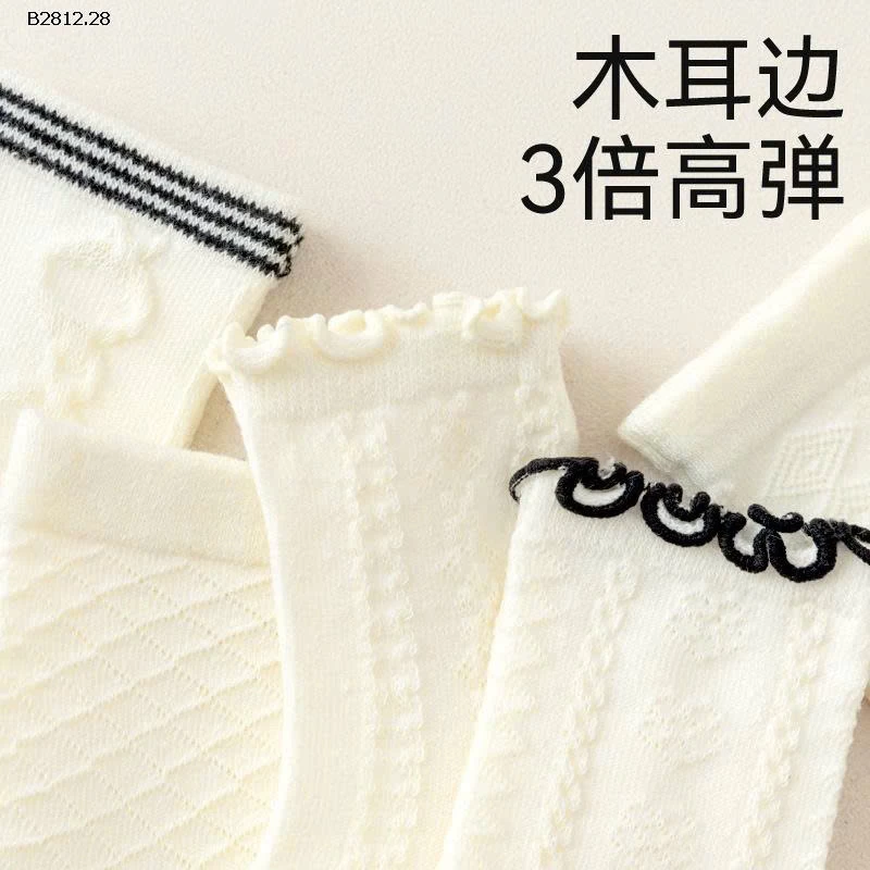  Set 5 đôi  tất cotton ren cho bé  - giá sỉ 116k/set 5 đôi tất 