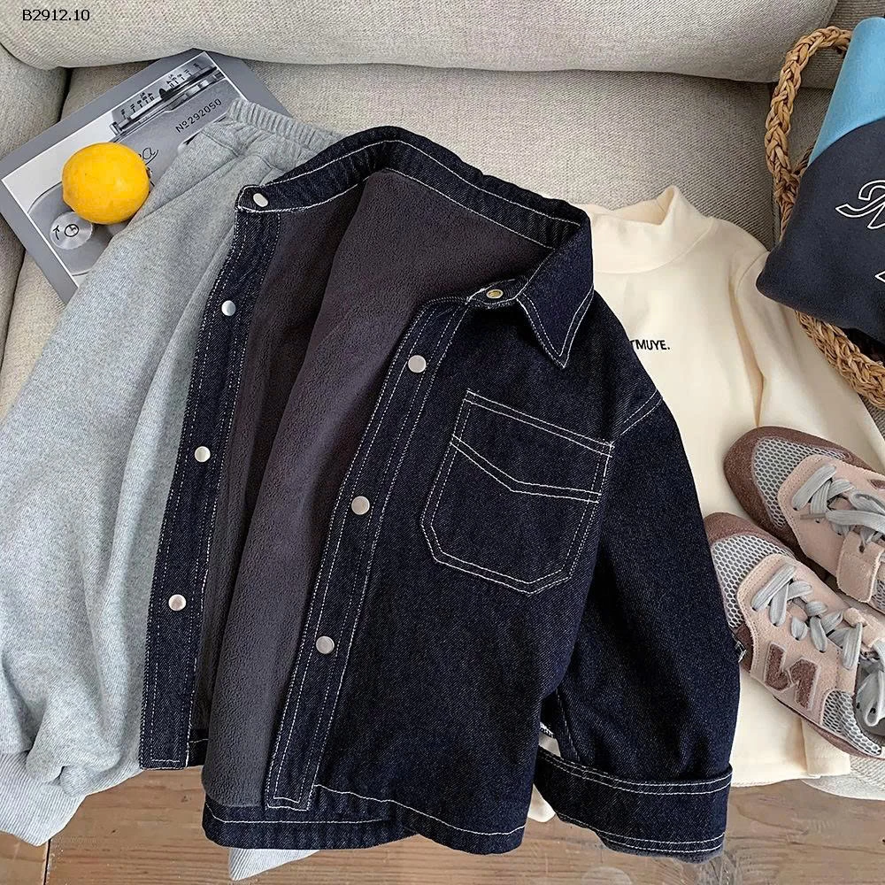 Áo khoác denim lót lông cừu mùa đông Muye -Giá sỉ  258k