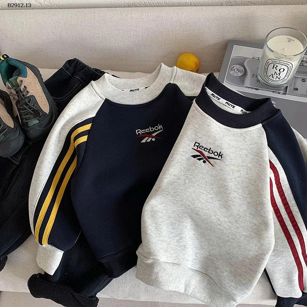 Áo nỉ mùa đông Muye lót lông cừu cho trẻ em -Giá sỉ  155k