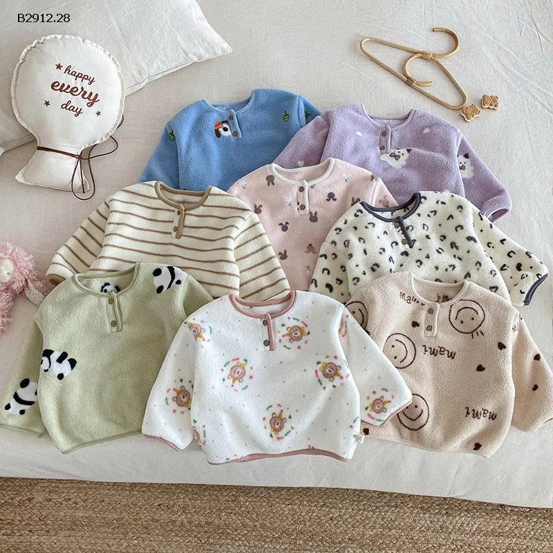 Bộ đồ ngủ bằng vải nỉ cho trẻ em - giá sỉ 160k