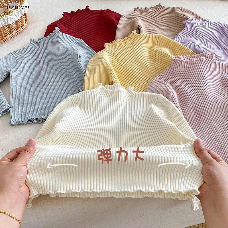 Áo len dày màu trơn cho bé gái - giá sỉ 125k