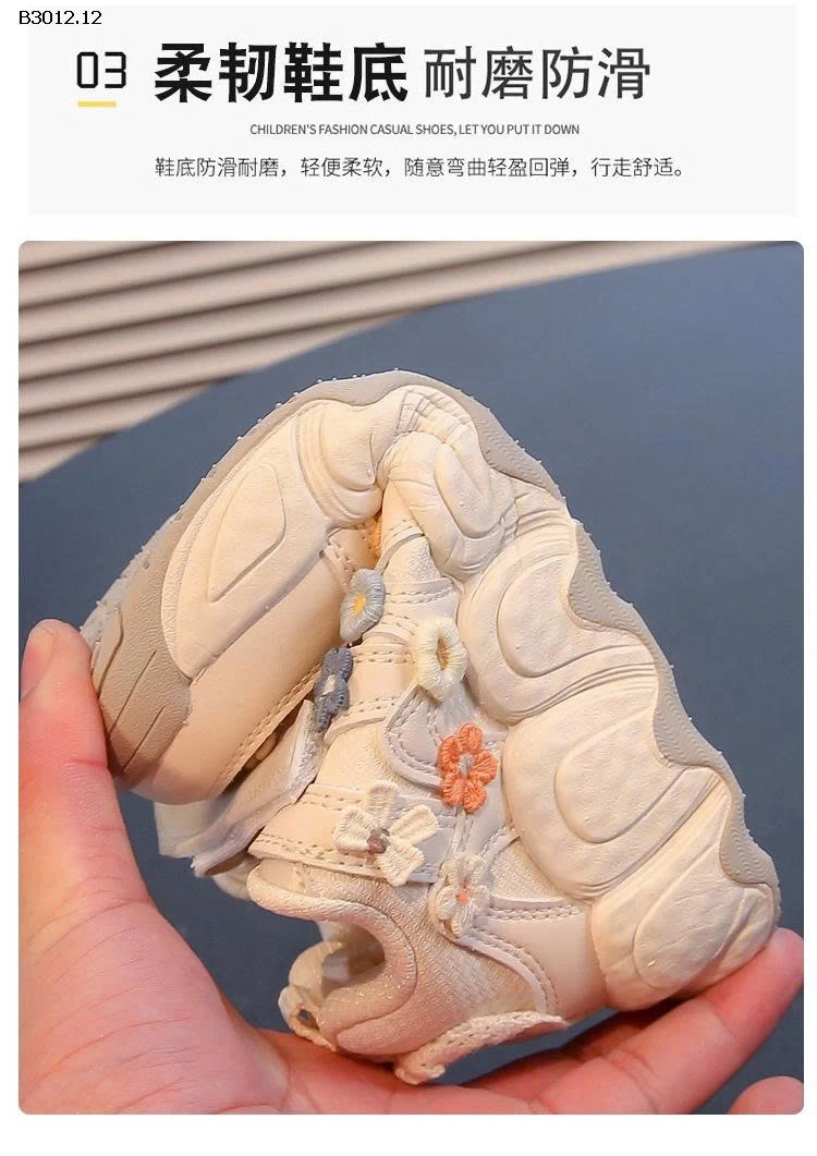 GIÀY THỂ THAO HOA SIÊU XINH CHO BÉ GÁI  - sỉ 180k