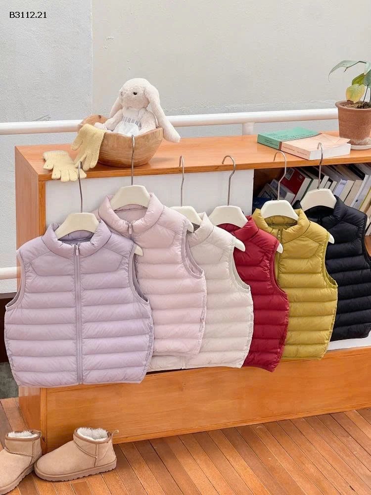 Áo khoác không tay lông vũ nhẹ, có gân  Elmo Baby Kids AMBB-Giá sỉ  sz 90-150 : 279k Sz 160 : 312k Sz 170 : 348k