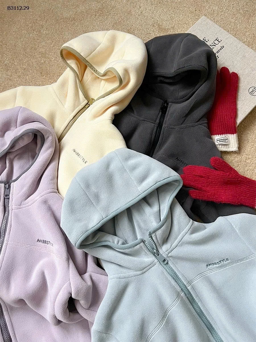 Áo khoác hoodie len lót lông cừu  nhà  Elmo Baby Kids AMBB-Giá sỉ  sz 90-150 : 275k Sz 160 : 298k Sz 170 : 323k