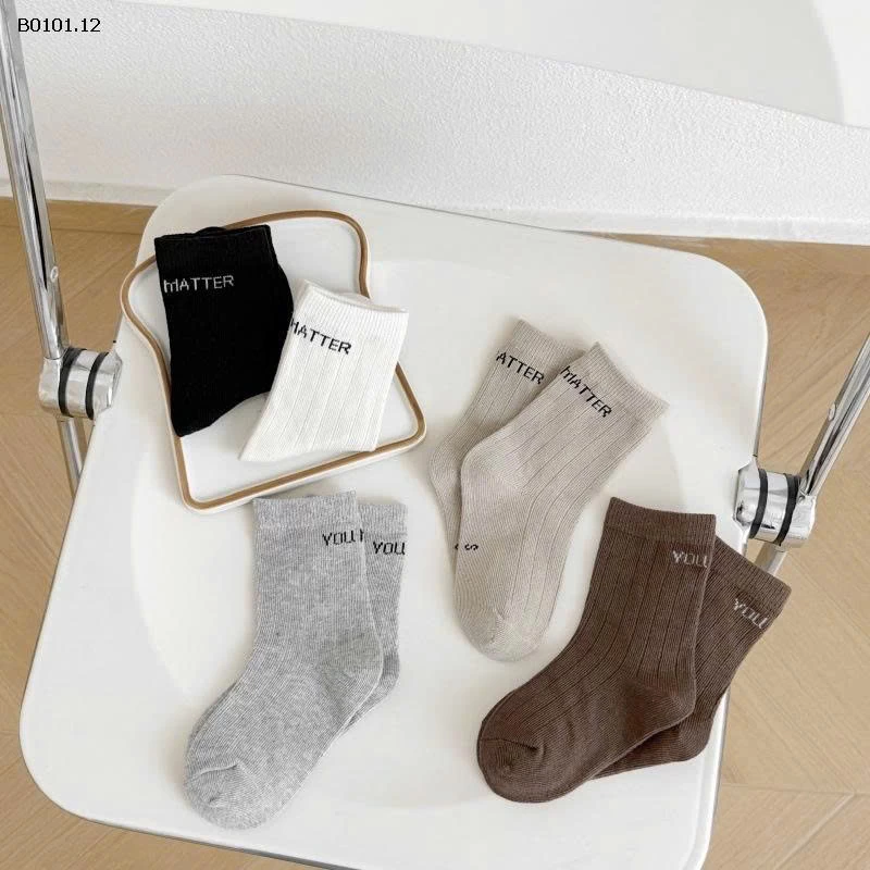 Set 5 đôi tất ngắn kiểu Hàn Quốc nhà AMBB- sỉ giá 118k/set 5 đôi mix màu 