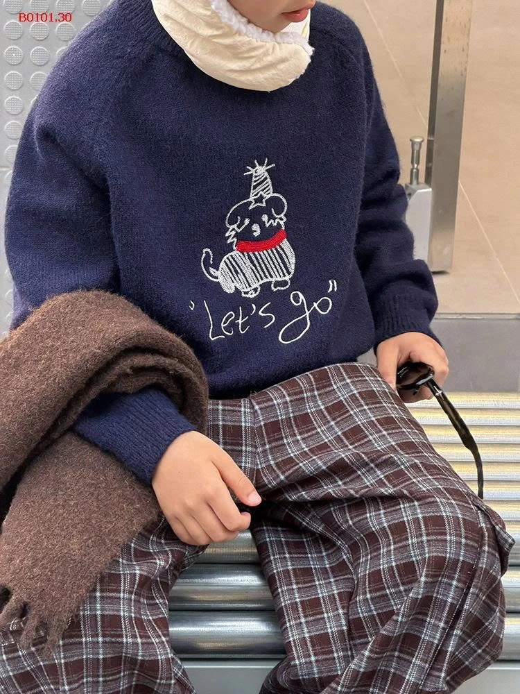 ÁO LEN CHỮ LET'S GO AMBB -Giá sỉ sz 90-150: 198k sz 160: 220k