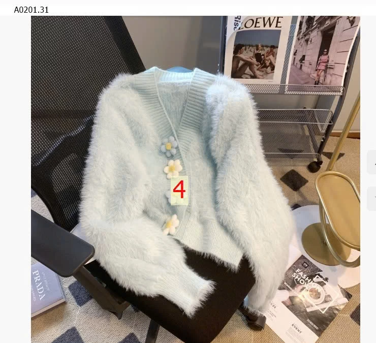 ÁO LÔNG ĐÍNH HOA CHO NỮ - sỉ 165k