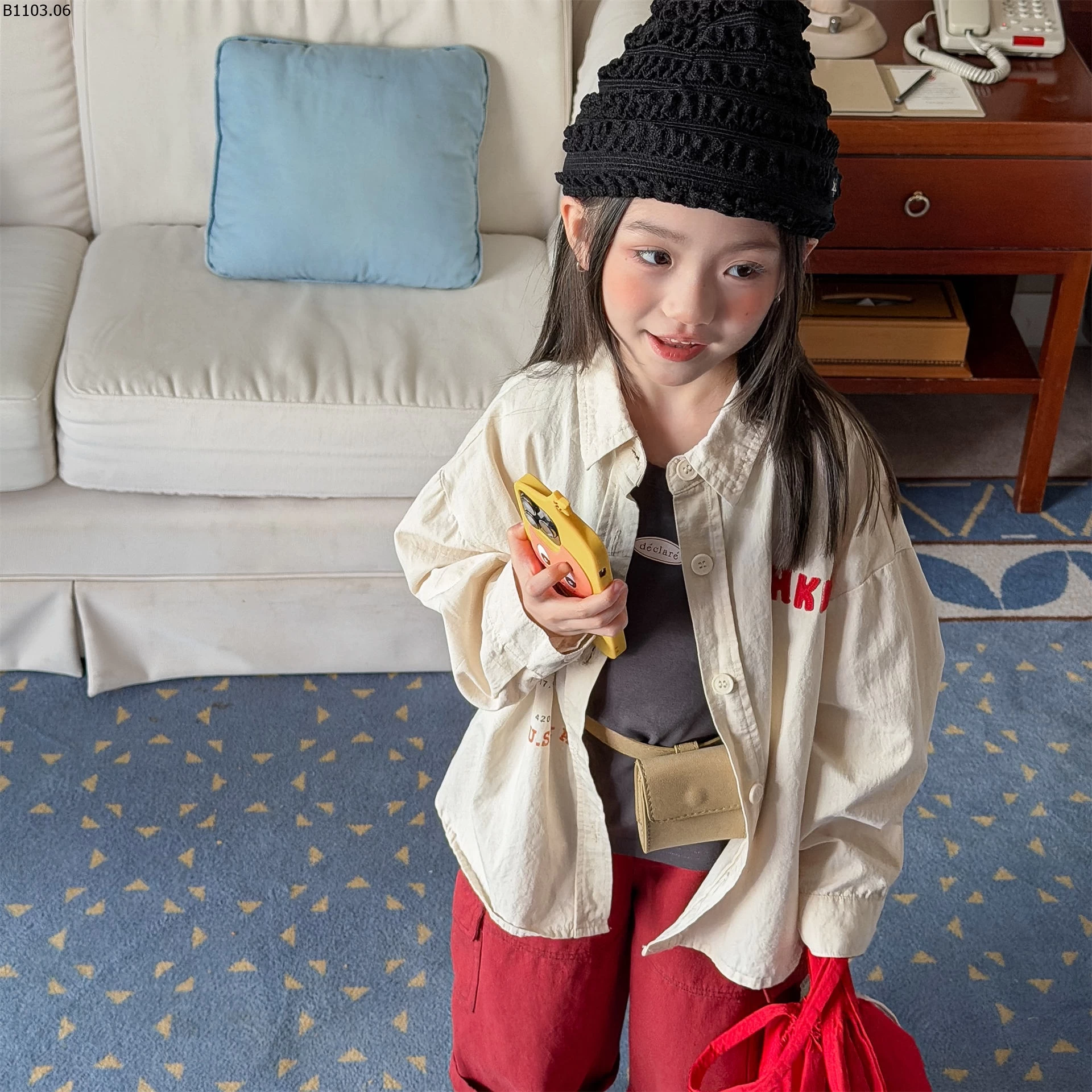 SƠ MI ĐUÔI TÔM THÊU CHỮ 7021 ADBABY sỉ 255k