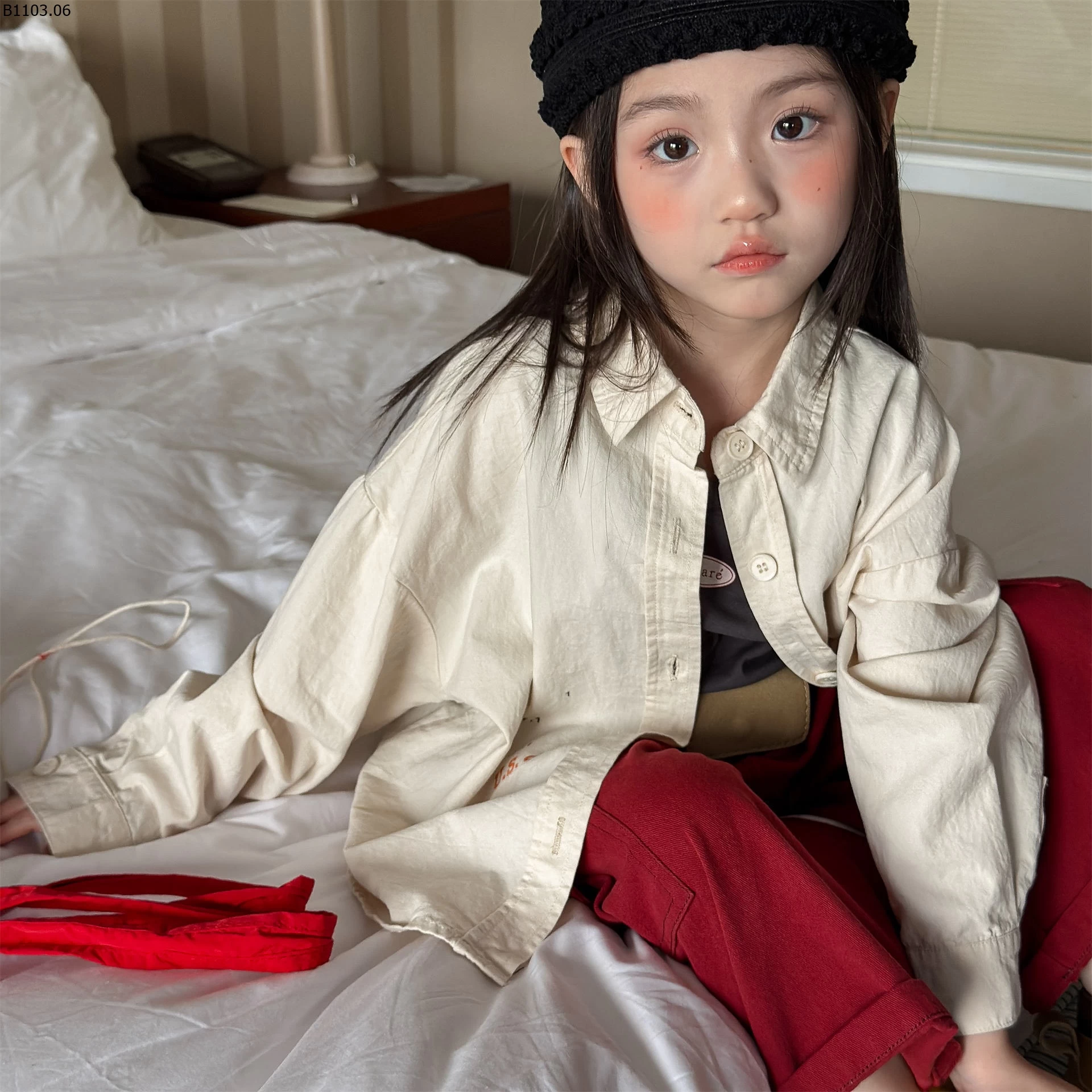 SƠ MI ĐUÔI TÔM THÊU CHỮ 7021 ADBABY sỉ 255k