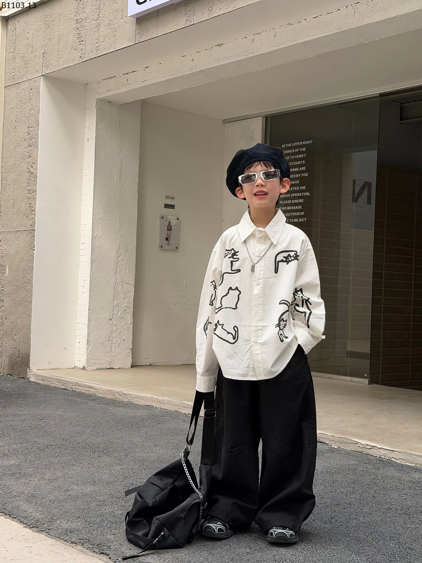 SƠ MI TRẮNG IN MÈO FANSHU sỉ 175k