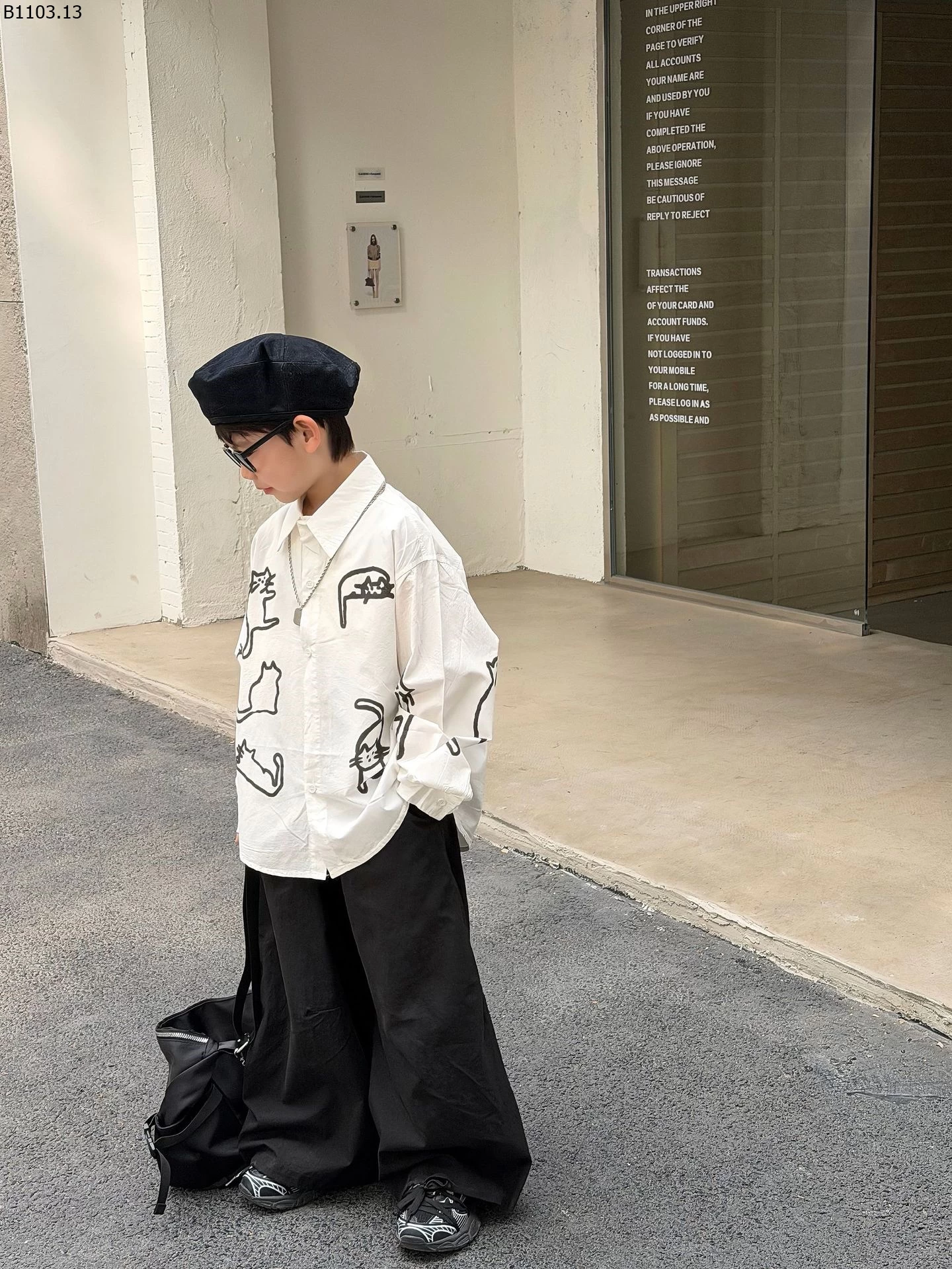 SƠ MI TRẮNG IN MÈO FANSHU sỉ 175k