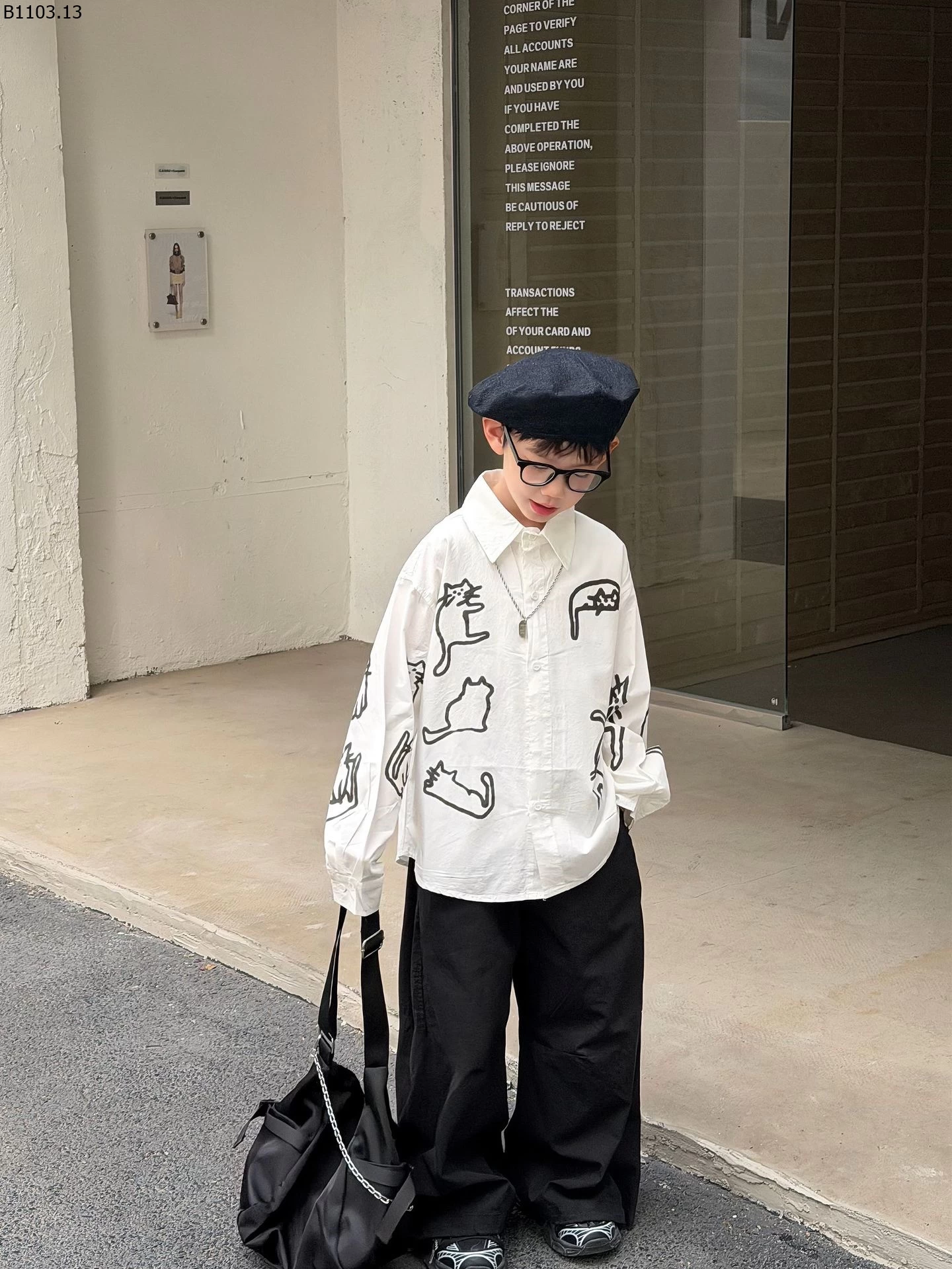 SƠ MI TRẮNG IN MÈO FANSHU sỉ 175k