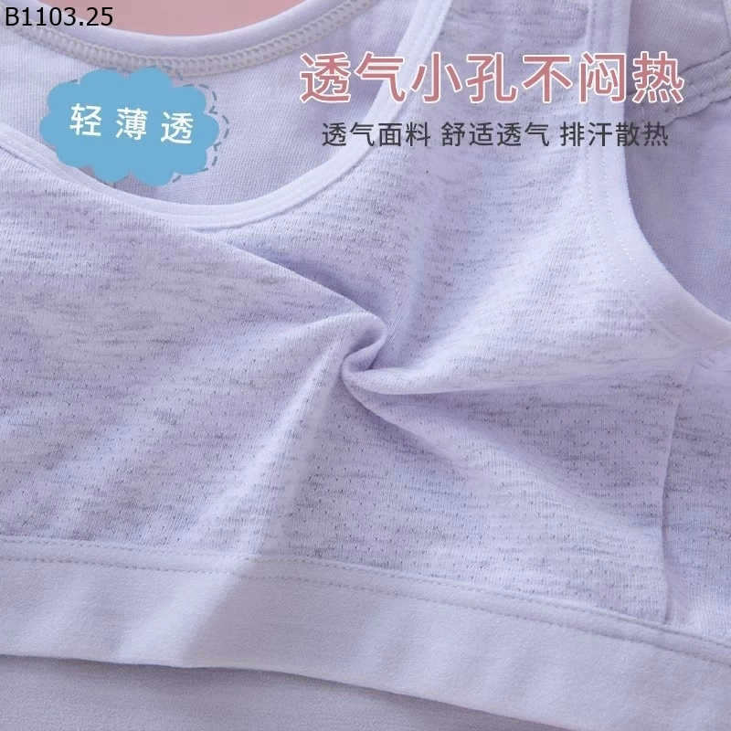BRA COTTON KHÔNG ĐỆM BÉ GÁI sỉ 150k/set 3c mix