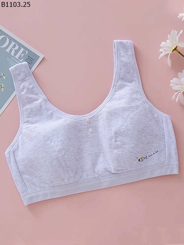 BRA COTTON KHÔNG ĐỆM BÉ GÁI sỉ 150k/set 3c mix