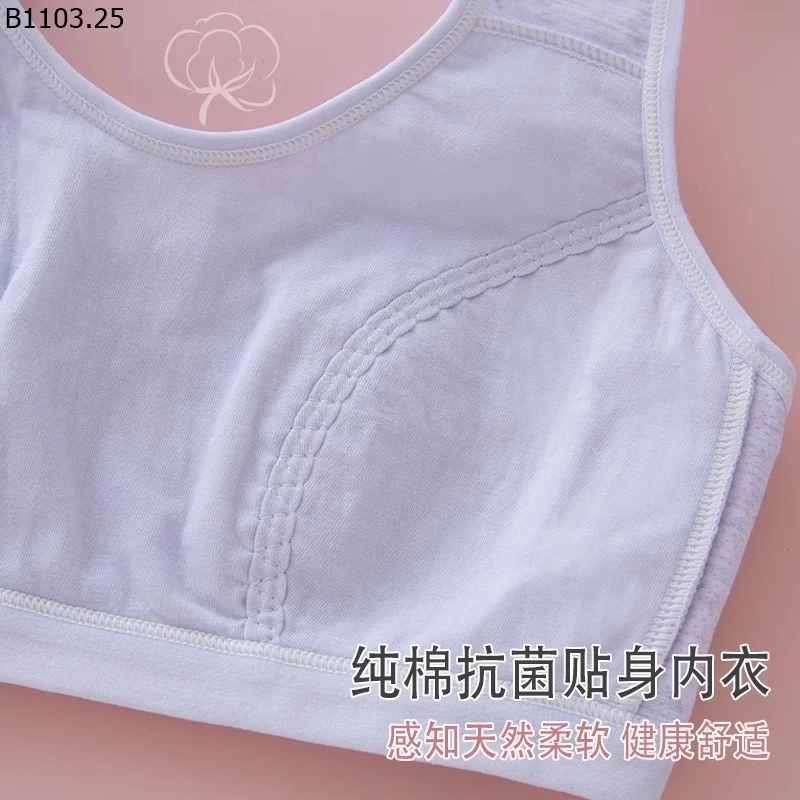 BRA COTTON KHÔNG ĐỆM BÉ GÁI sỉ 150k/set 3c mix
