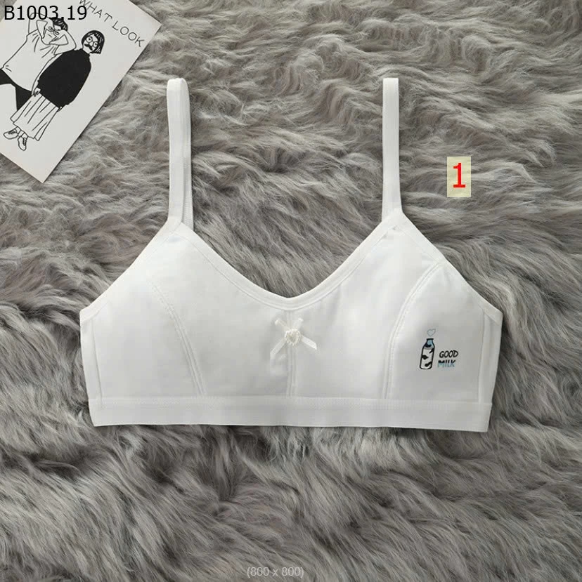 ÁO BRA NƠ QUAI GÀI NÚT CHO BÉ GÁI LỚN - Giá sỉ 87k/ set 4 cái mix