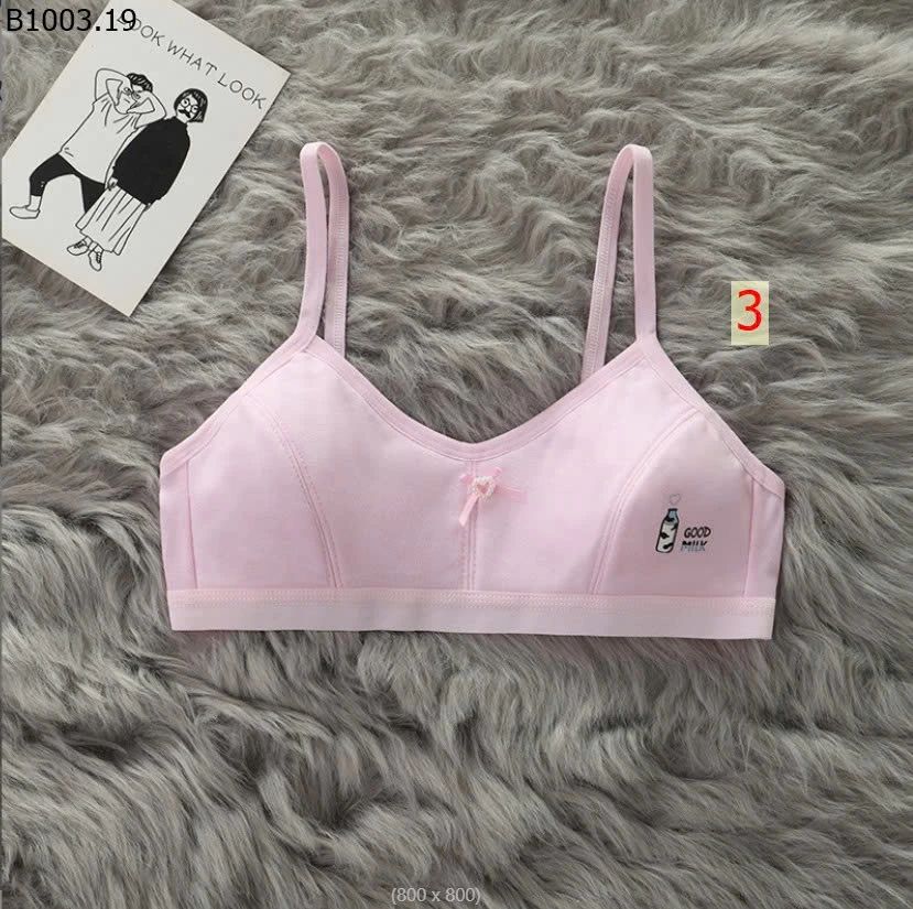 ÁO BRA NƠ QUAI GÀI NÚT CHO BÉ GÁI LỚN - Giá sỉ 87k/ set 4 cái mix