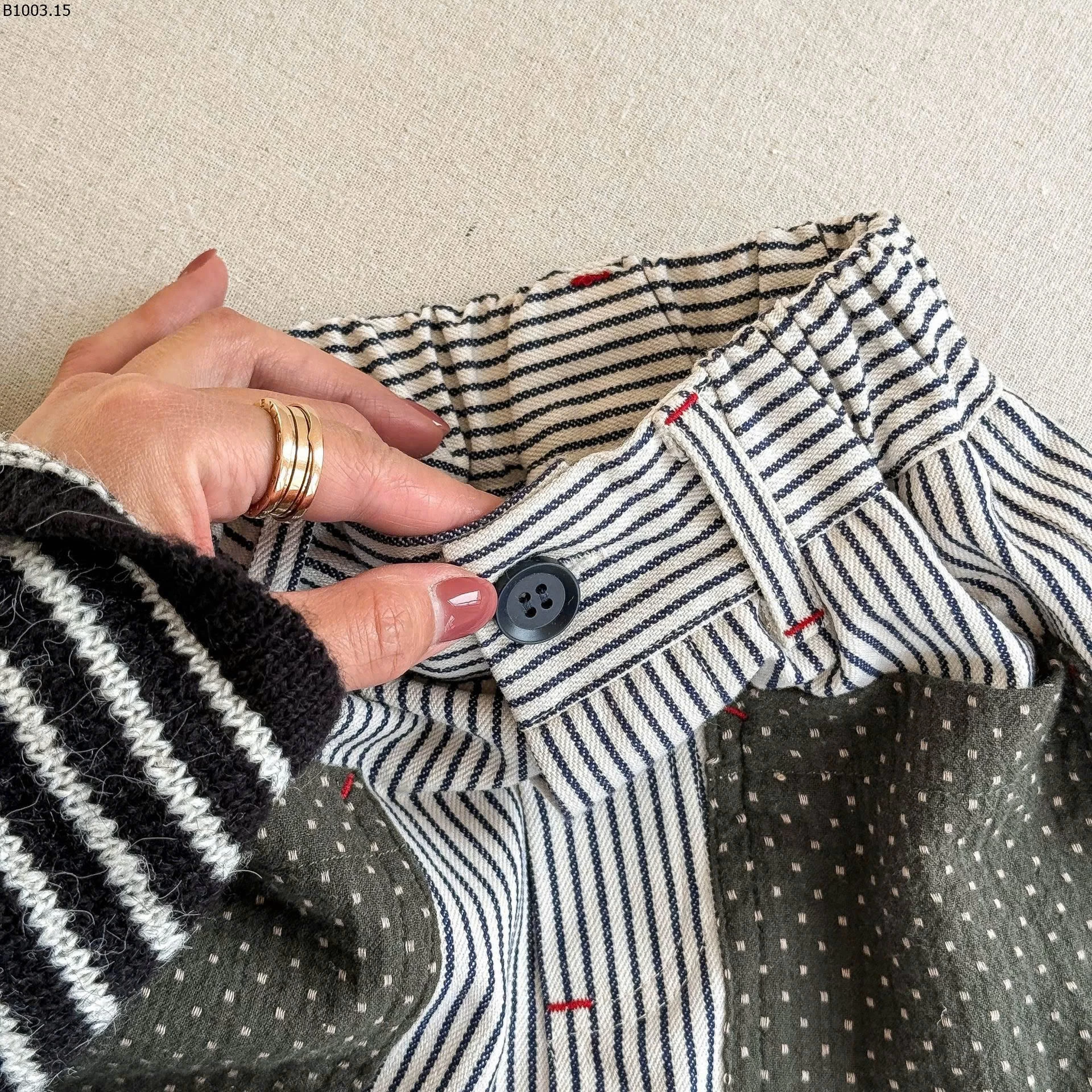 QUẦN SHOT MIDI KẺ SỌC 26070 - Giá sỉ 173k