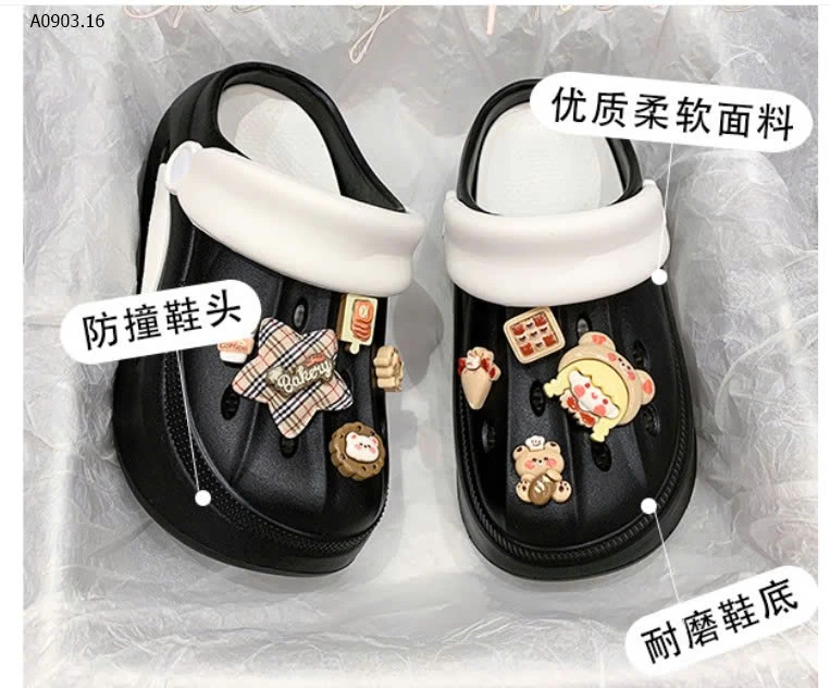 DÉP SỤC CROCS ĐÍNH CHARM CAO CẤP - sỉ 165k