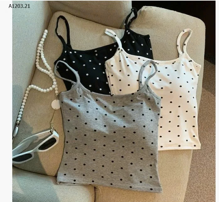 ÁO 2 DÂY CHẤM BI HỞ LƯNG - sỉ 59k