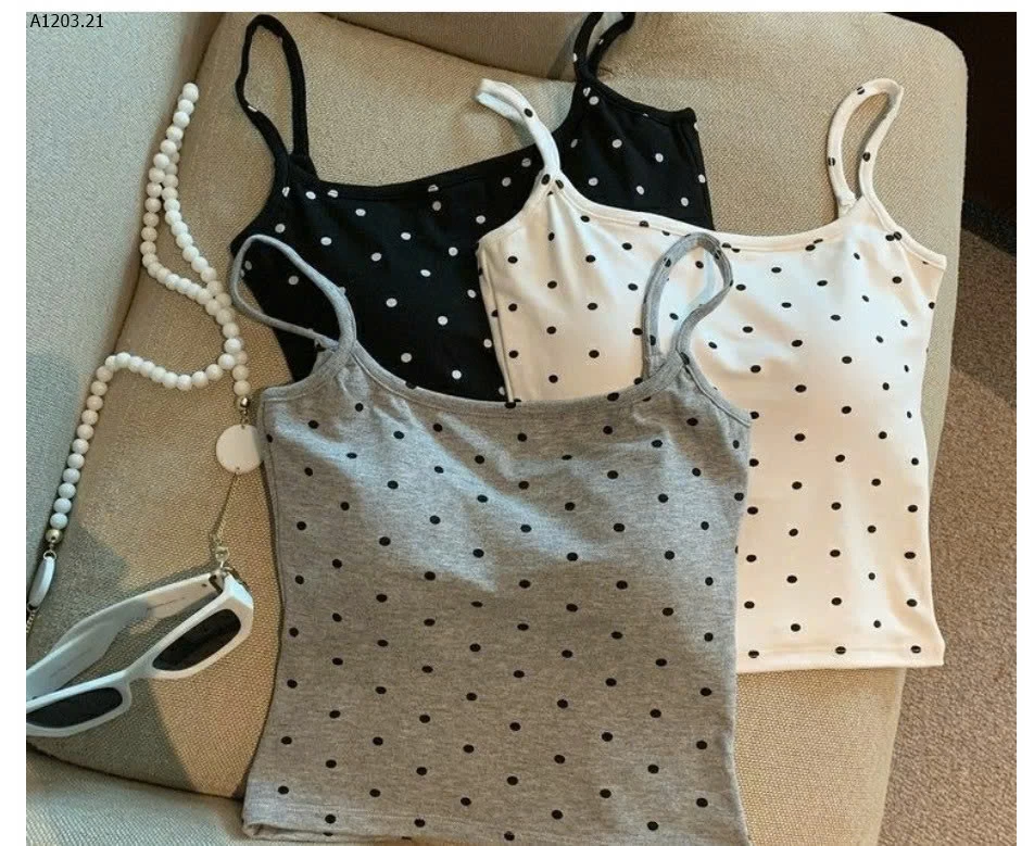 ÁO 2 DÂY CHẤM BI HỞ LƯNG - sỉ 59k