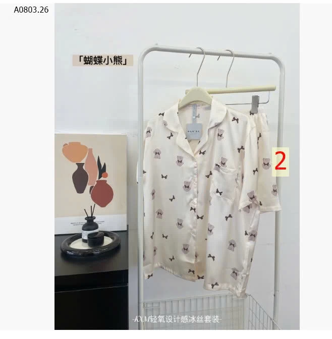 BỘ NGỦ PIJAMA CỘC TAY DỄ THƯƠNG- sỉ 215k