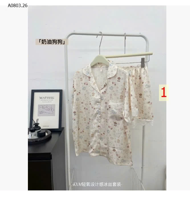 BỘ NGỦ PIJAMA CỘC TAY DỄ THƯƠNG- sỉ 215k