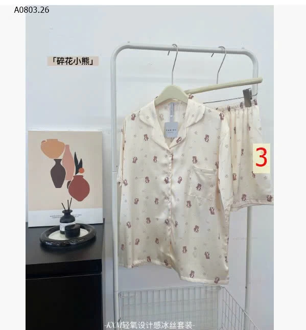 BỘ NGỦ PIJAMA CỘC TAY DỄ THƯƠNG- sỉ 215k