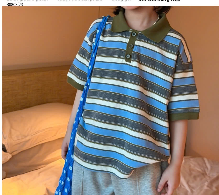 POLO KẺ XANH- sỉ 175k