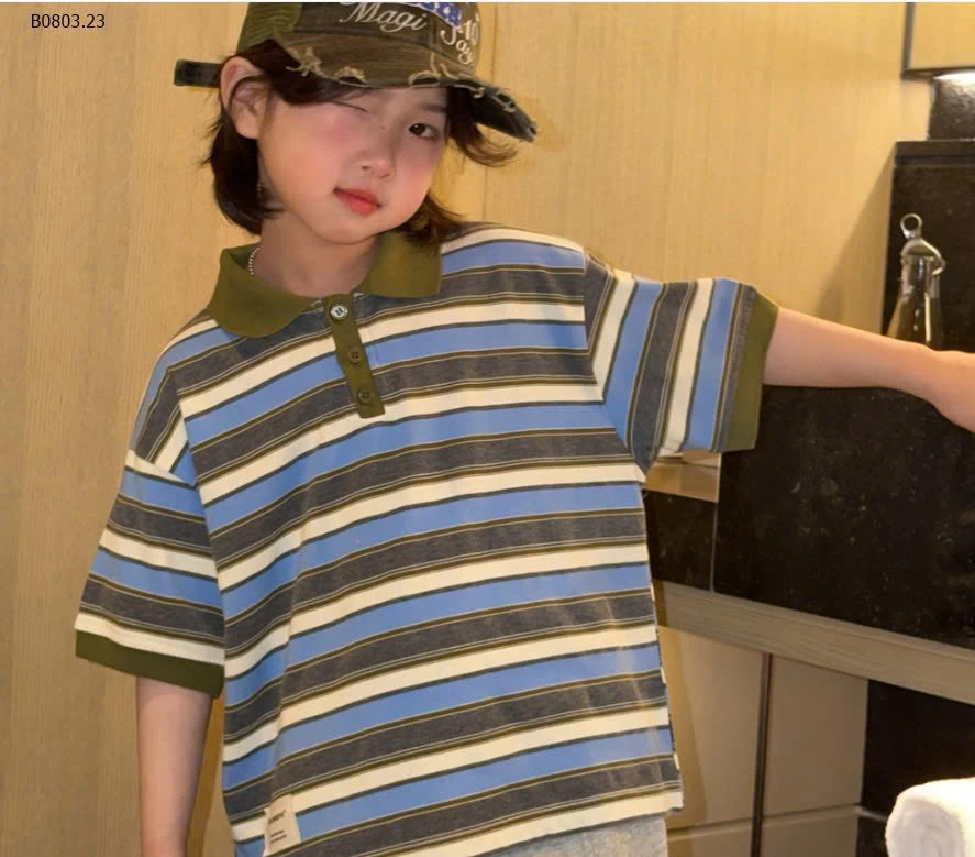 POLO KẺ XANH- sỉ 175k