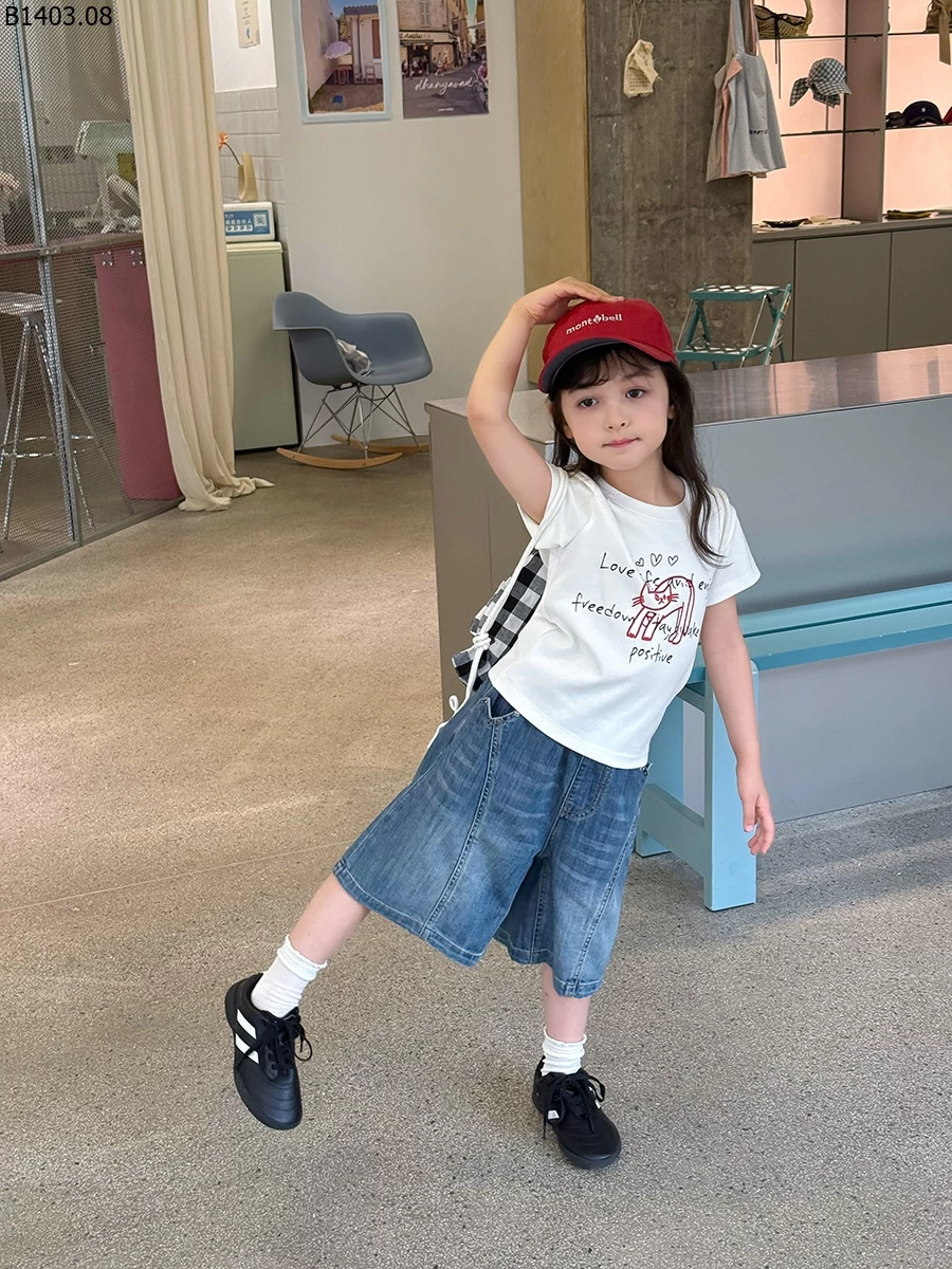 SET ÁO PHÔNG MIX QUẦN JEAN AMBB Giá sỉ sz 90-150: áo 98k, quần 185k sz 160: áo 108k, quần 196k sz 170: áo 115k, quần 213k