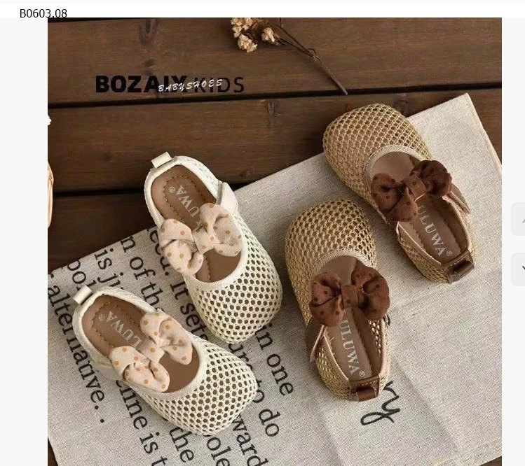 Giày sandal mùa hè cho bé gái có nơ-Giá sỉ sz 23-27 : 135k sz 28-32 : 148k