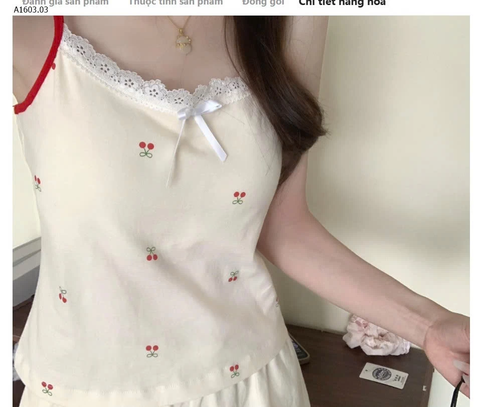 BỘ ĐỒ NGỦ 2 DÂY DỄ THƯƠNG CHO NỮ - sỉ 170k/set 2 bộ mix màu