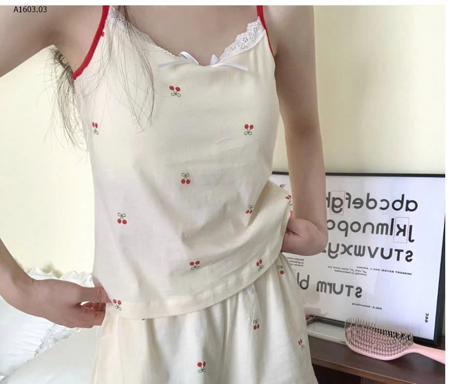 BỘ ĐỒ NGỦ 2 DÂY DỄ THƯƠNG CHO NỮ - sỉ 170k/set 2 bộ mix màu