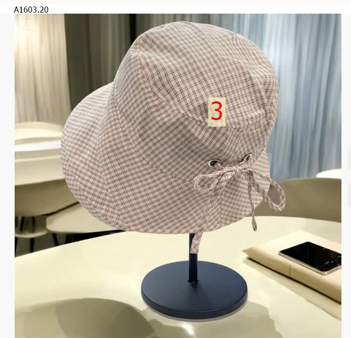 MŨ BUCKET CARO DÂY RÚT XINH XẮN- sỉ 70k