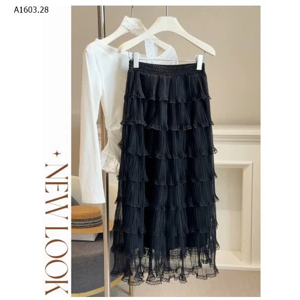 CHÂN VÁY VOAN TẦNG ANNA- sỉ 218k