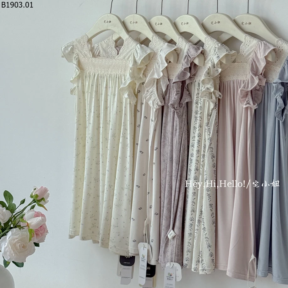 Áo ngủ ren tay bồng Yasel cho trẻ em giá sỉ 165k