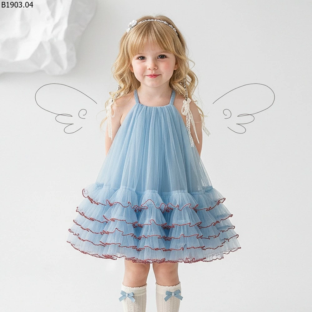 Đầm công chúa nhỏ kiểu Hàn Quốc mùa xuân/hè 2026 giá sỉ 193k