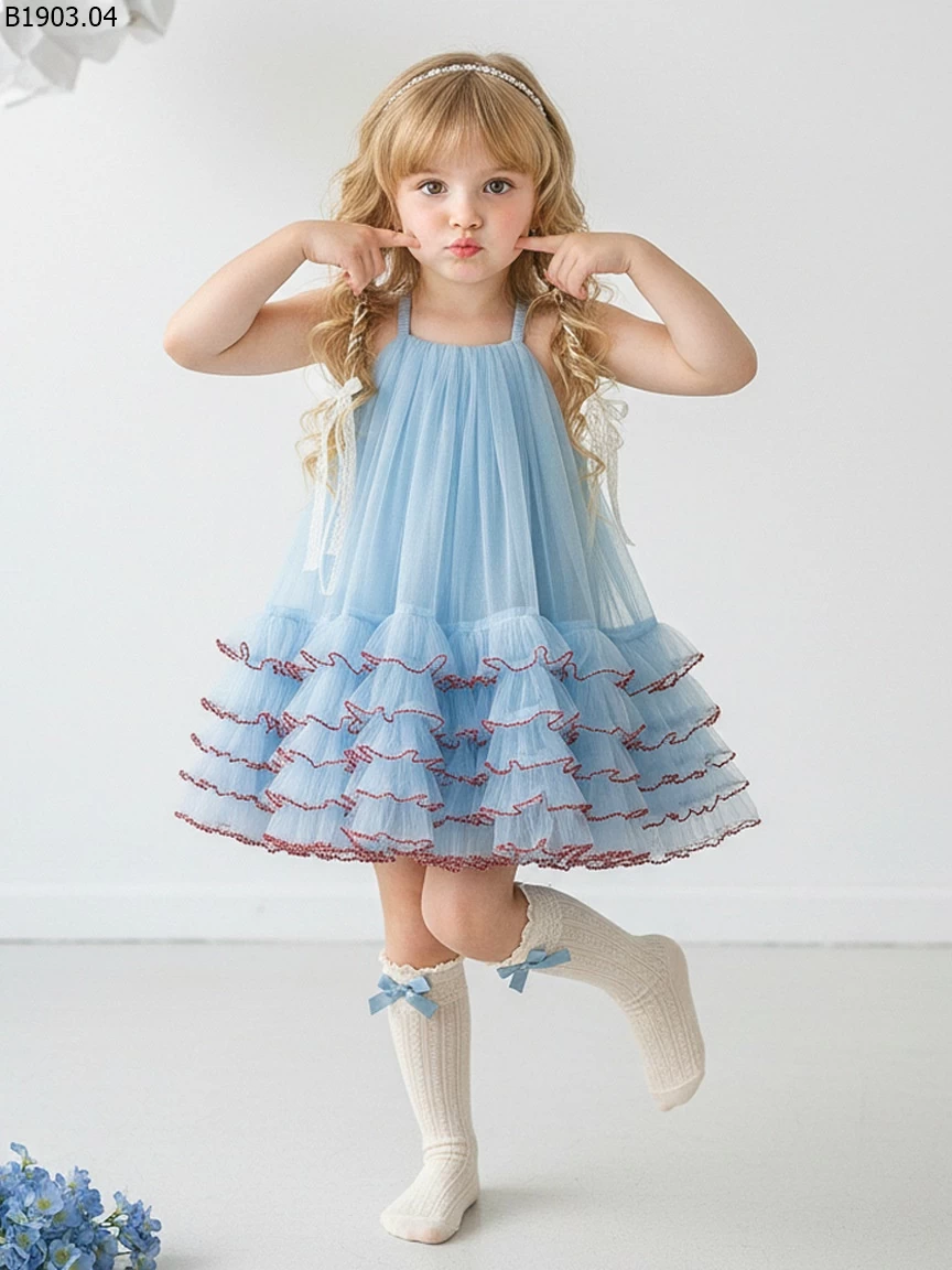 Đầm công chúa nhỏ kiểu Hàn Quốc mùa xuân/hè 2026 giá sỉ 193k