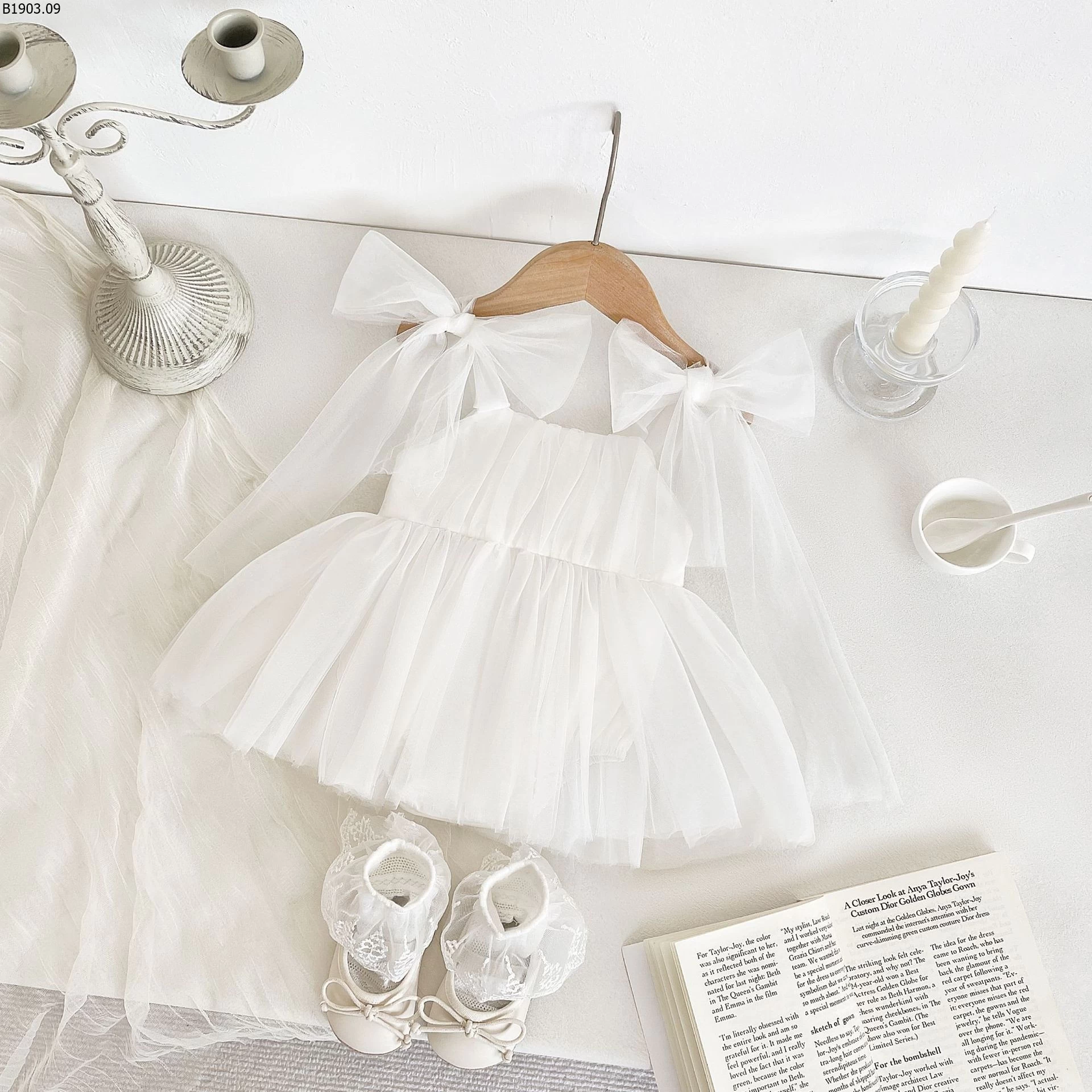 Váy liền thân kiểu Hàn Quốc cho bé gái mùa hè 2026 giá sỉ 128k