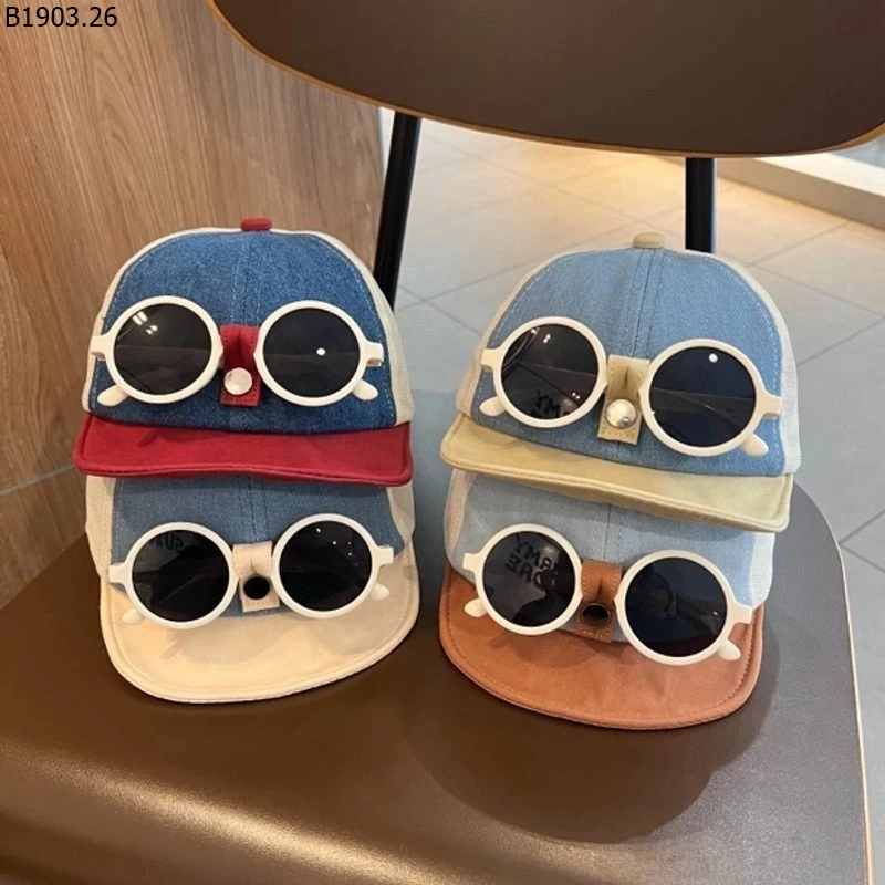 MŨ LƯỠI TRAI KÈM KÍNH CHO BÉ giá si 49k