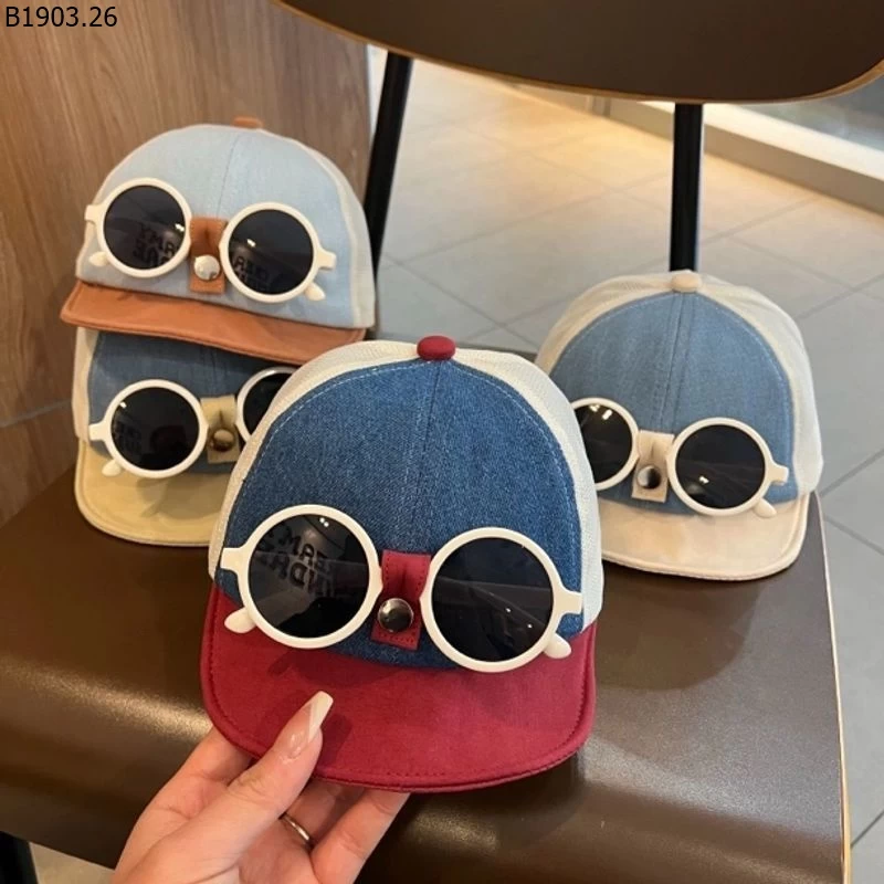 MŨ LƯỠI TRAI KÈM KÍNH CHO BÉ giá si 49k