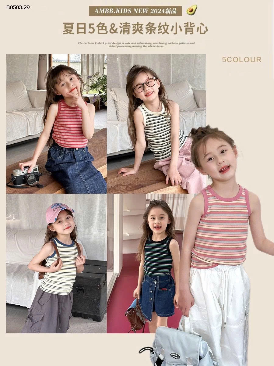 ÁO BA LỖ AMBB KIDS-Giá sỉ sz 90-150 : #75k sz 160 : 184k