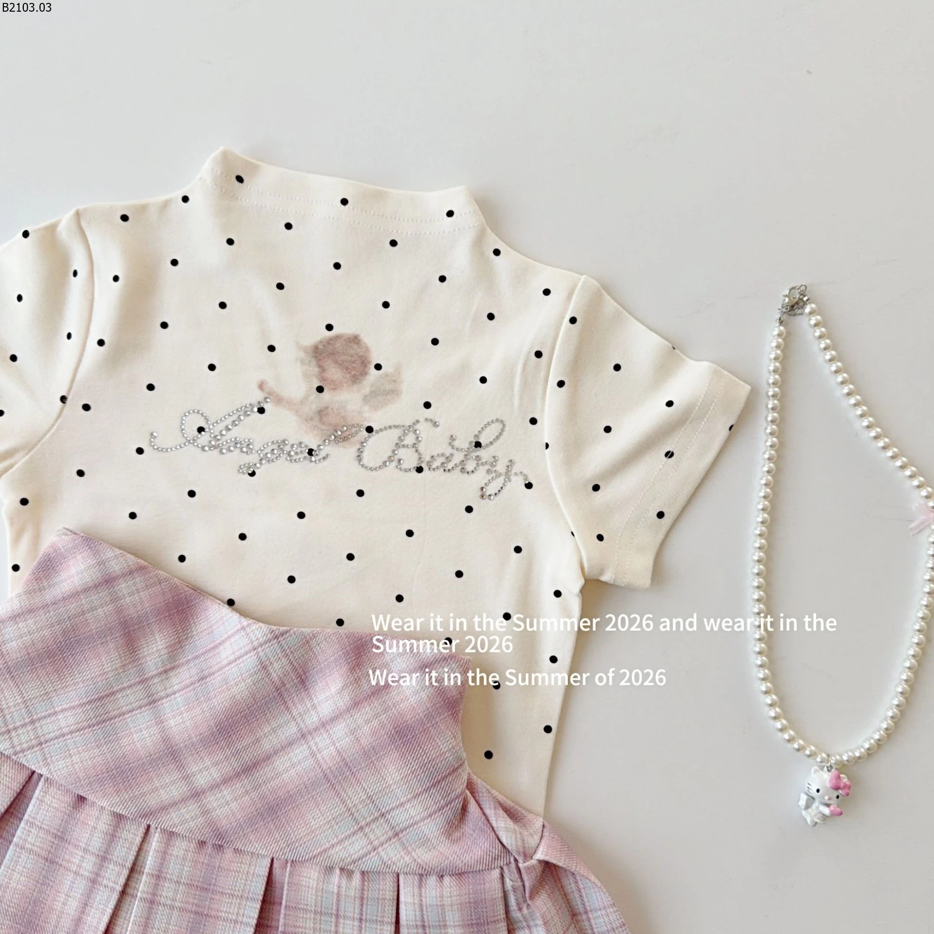 ÁO THUN, CHẤN VÁY BÉ GÁI giá sỉ Áo --- Giá 144k Chân váy --- Giá 163k