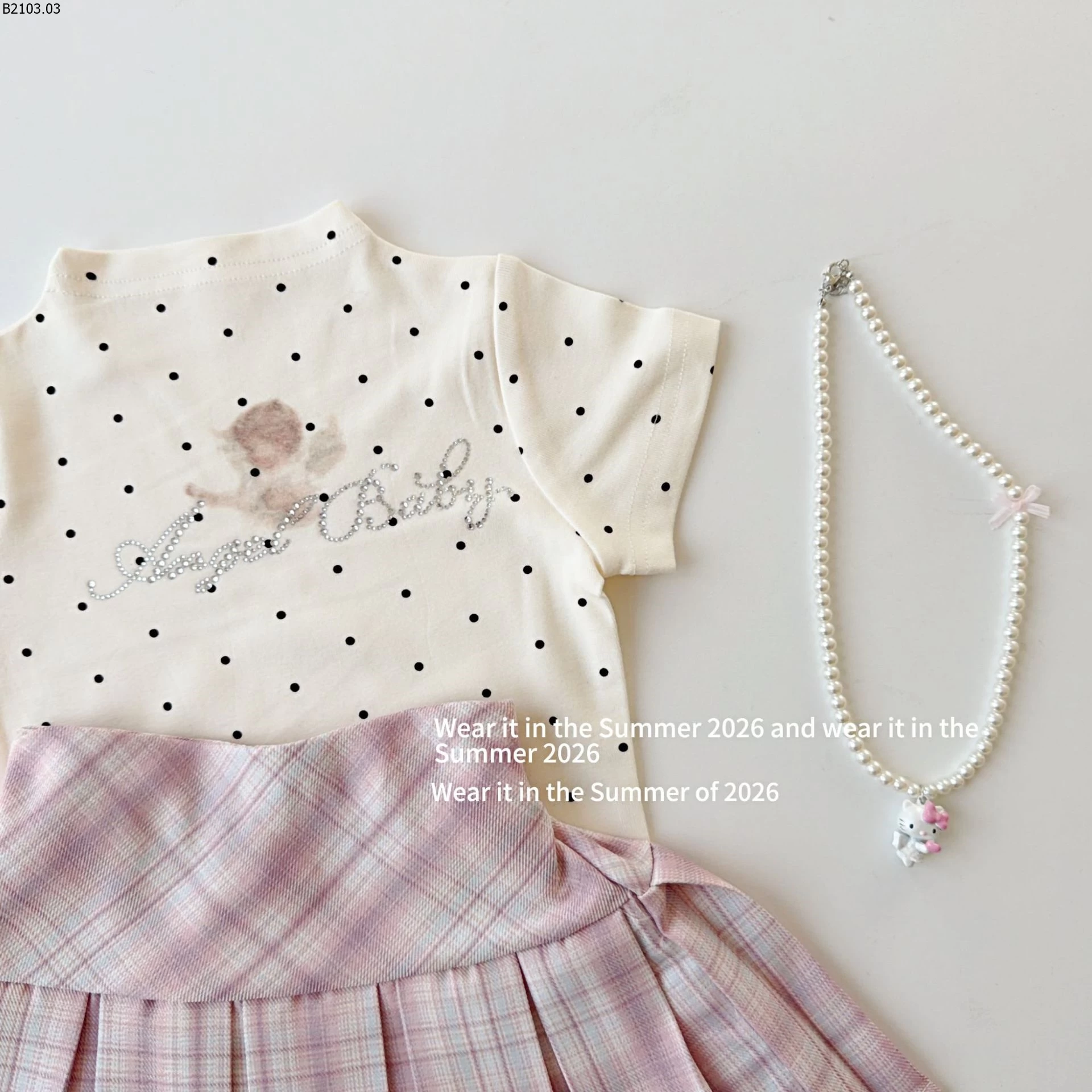 ÁO THUN, CHẤN VÁY BÉ GÁI giá sỉ Áo --- Giá 144k Chân váy --- Giá 163k